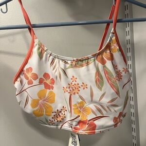NWT floral Roxy swim top